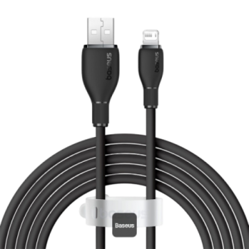 USB cable iPhone 5 Baseus Pudding Series Fast Charging 2.4A (1,2m) black