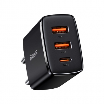 СЗУ блочок Baseus Compact Quick Charger 2U+C 30W