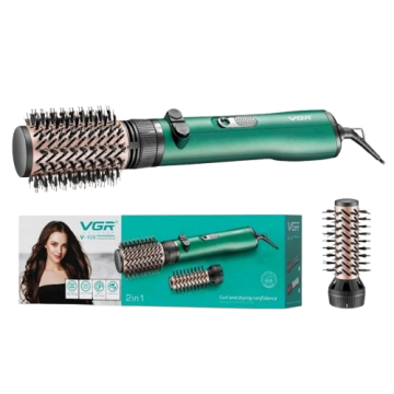 Фен-щётка VGR V-498 Hot-Air Hair Brush 2-In-1 Negative Ionic