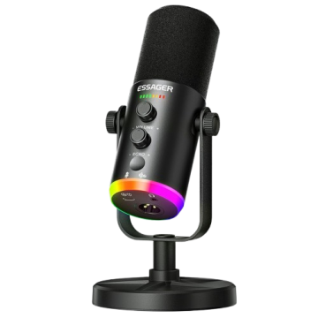 Микрофон ESSAGER ABS Desktop Microphone with XLR/Type-C/3.5mm Interface and 1.8m Cable
