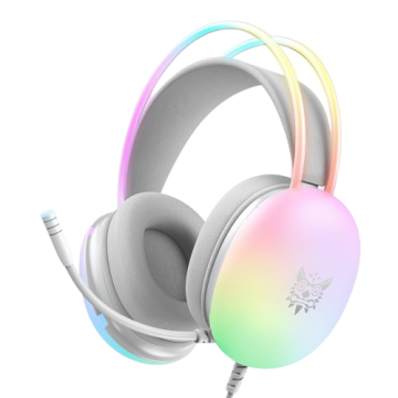Наушники ONIKUMA X25 3.5mm+USB RGB White