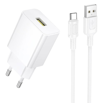 СЗУ Type-C Borofone BA111A Star QC3,0 (1USB-A) + кабель USB to Type-C