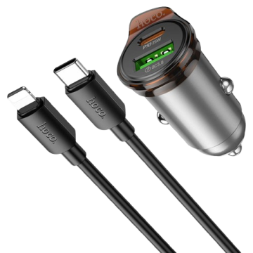 АЗУ Type-C HOCO NZ16A Ringorous 43W Dual PD25W+QC3.0 Type-C to Type-C