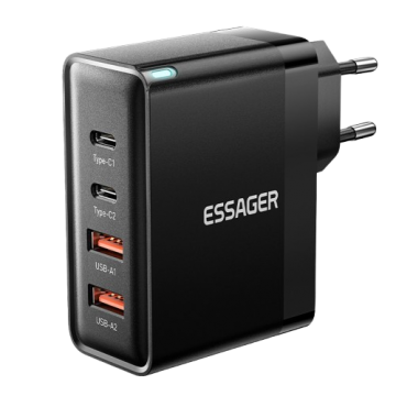СЗУ блочок ESSAGER ES-CD37 100W Quick Charger Adapter 2 USB-C + 2 USB-A