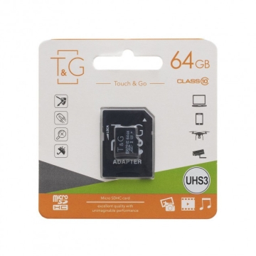 Micro SD (с адаптером) 64 GB Class 10 T&G